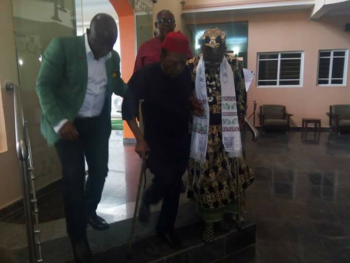 See Photos of Nnamdi Kanu and His Dad After Meeting With South-East Governors in Enugu