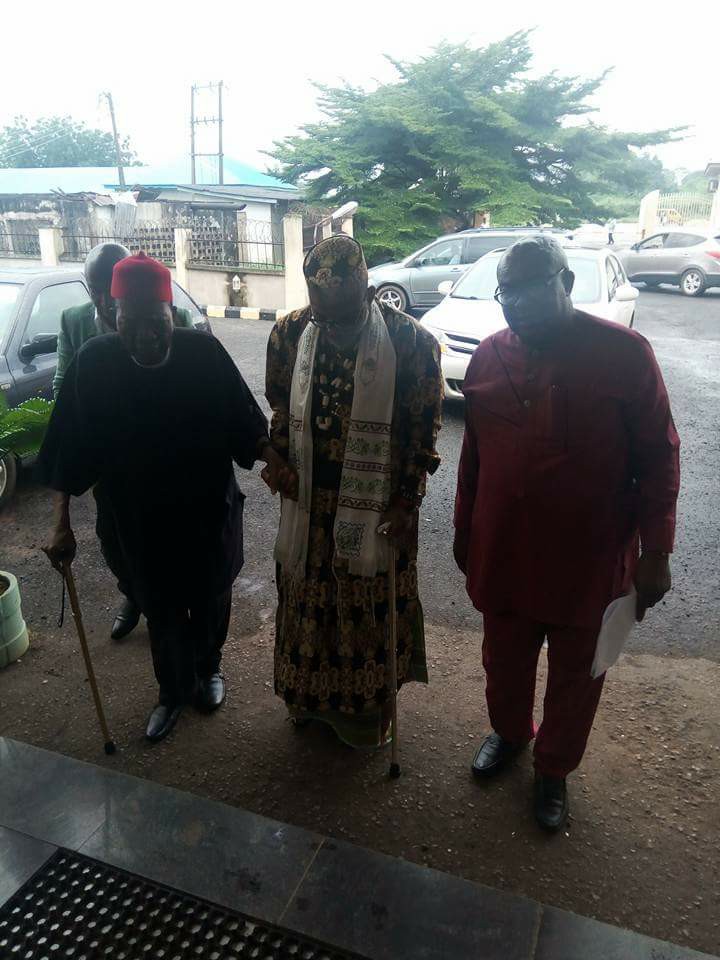 See Photos of Nnamdi Kanu and His Dad After Meeting With South-East Governors in Enugu