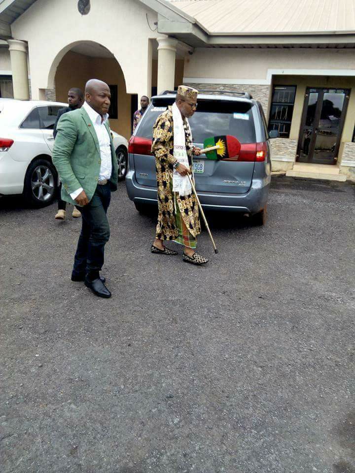 See Photos of Nnamdi Kanu and His Dad After Meeting With South-East Governors in Enugu