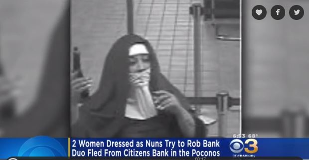 Female Armed Robbers Dressed as Nuns Attempt to Rob Bank in Broad Daylight (Photos)