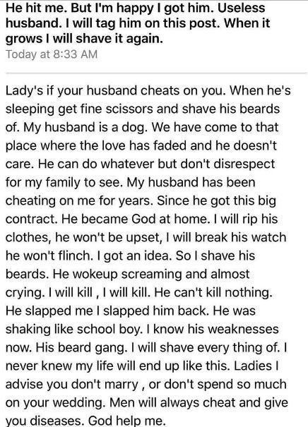 Woman Shaves Off Her Husband's Beard at Night Because He Cheated on Her...What Happened Next Will Surprise You