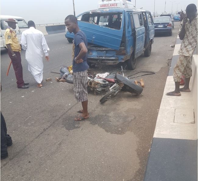 Bloody Accident Takes Place on Third Mainland Bridge, Lagos (Photos)