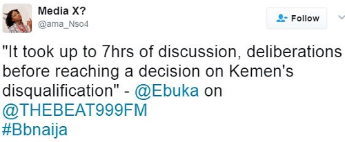 BBNaija: 'It Took 7 Hours of Deliberation/Discussion to Disqualify Kemen' - Host, Ebuka Reveals