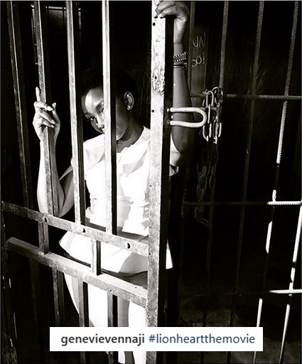 What's Her Crime? Actress Genevieve Nnaji Seen Behind Prison Bars (Photo)