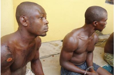 See Two Deadly Armed Robbers Who Specialize in Robbing Women Living Alone Caught in Umuahia (Photo)