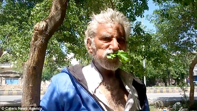 Too Bad: Poverty Forces 50-year-old Man to Become Addicted to Eating Trees and Leaves (Photos)