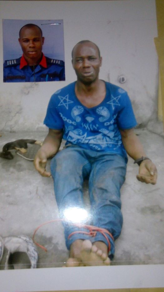 Omg! See What Mob Did to a Civil Defence Officer Allegedly Caught Stealing in Rivers State (Photo)