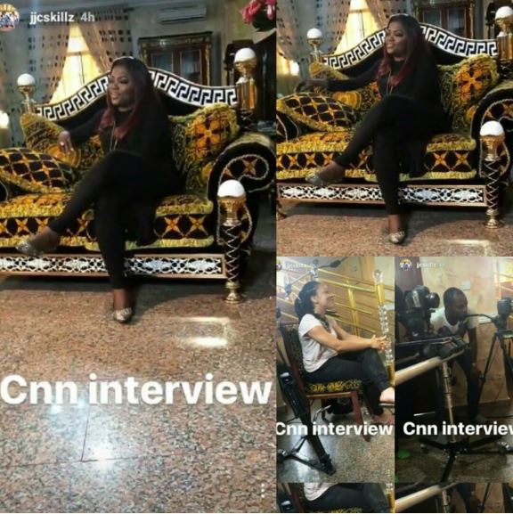 Nigerian Actress, Funke Akindele Plays Host to CNN at Her Home (Photos)