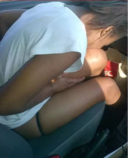 Drama as Married Woman is Caught Red-handed Having S*x With Her Best Friend's Husband in a Car (Photos)