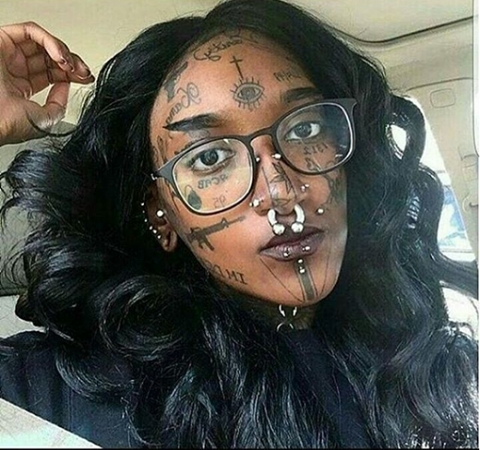 End Times are Here! See What This Pretty Black Girl Did to Her Face in the Name of Tattoos (Photo)