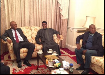 So Hilarious: See 'Photo' of Beautiful Lady Sitting on Buhari's Lap in London