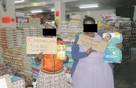 So Embarrassing: See How Two Women Were Disgraced After Stealing Items Inside a Shop (Photo)