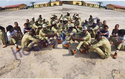 NYSC Members Allegedly Forced to Sit Under the Sun for Complaining About Poor Welfare (Photo)