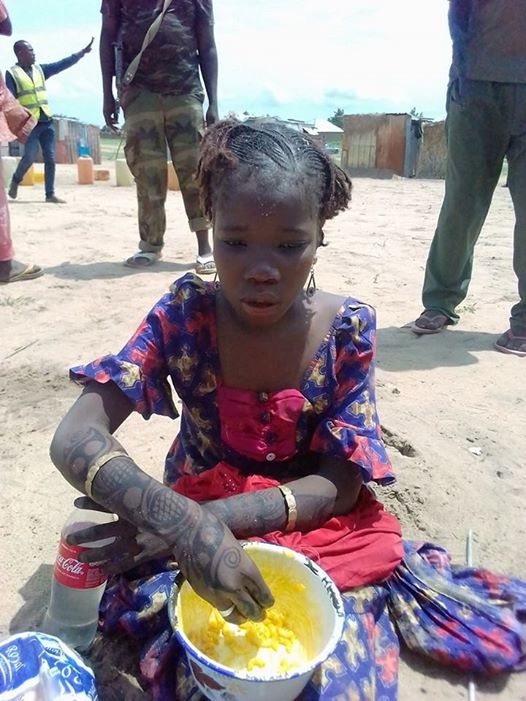 Very Young Female Suicide Bomber Caught by Security Operatives in Borno (Photo)
