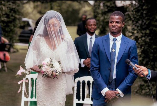 Nigerian Footballer, Elderson Echiejile Finally Gets Married to Longtime Girlfriend (Photos+Video)
