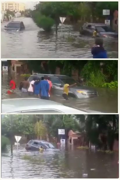The Rich Also Cry: See the State of VGC After Hours of Rainfall in Lagos (Photos)