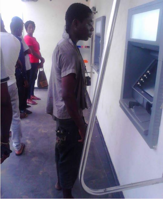 Mentally-challenged Man Attempts to Withdraw Money from an ATM (Photos)