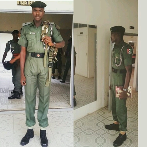 Is this the Tallest Nigerian Soldier? See What President Buhari Did When He Met Him (Photos)