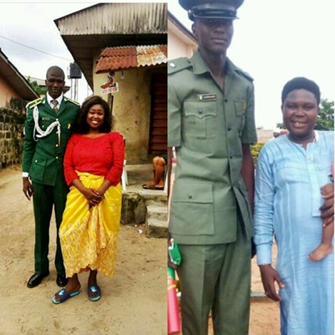 Is this the Tallest Nigerian Soldier? See What President Buhari Did When He Met Him (Photos)