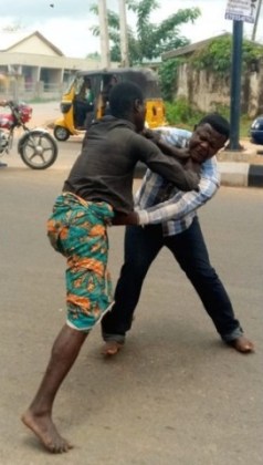 Drama as Mad Man Beats Pastor to Stupor for Insisting on Healing Him in Kogi State (Photos)