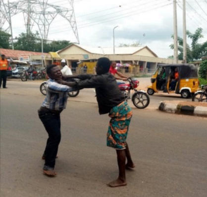 Drama as Mad Man Beats Pastor to Stupor for Insisting on Healing Him in Kogi State (Photos)