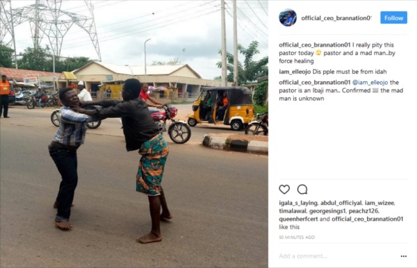 Drama as Mad Man Beats Pastor to Stupor for Insisting on Healing Him in Kogi State (Photos)