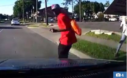 Horror: Lady Tries to Kill Her Own Boyfriend, Pushes Him in Front of Moving Car (Video)