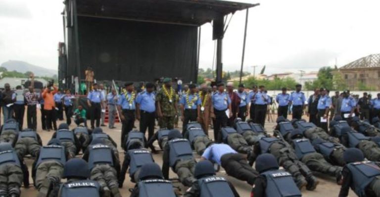 Excitement as Police Stage Fitness Exercise in Enugu