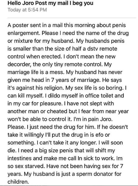'I Need A Huge Manhood That Can Shift My Intestines' - Woman Openly Declares