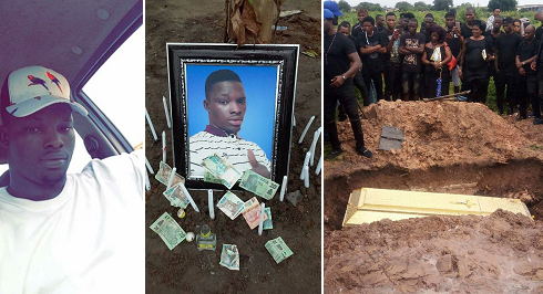 Photos From the burial of "Gbaja Marine", The Nigerian Cultist who was killed in Ghana