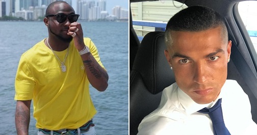 Cristiano Ronaldo follows Davido on Instagram... and the Singer is Way too Excited!