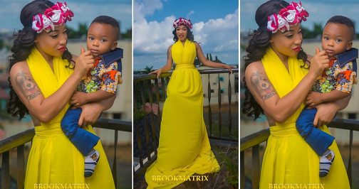 Beautiful New Photo Of Tonto Dikeh And Her Son, King Andre