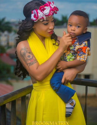 Beautiful New Photo Of Tonto Dikeh And Her Son, King Andre