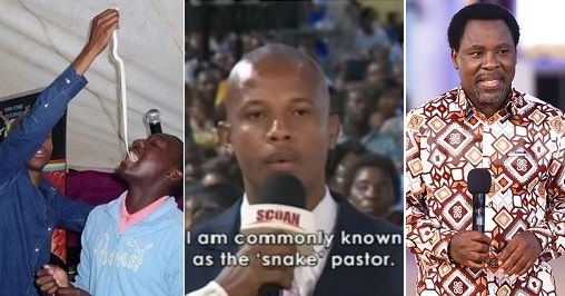 'TB Joshua Tricked Me. I Was Forced To Confess On Live TV' - Snake Pastor Makes Shocking Claims