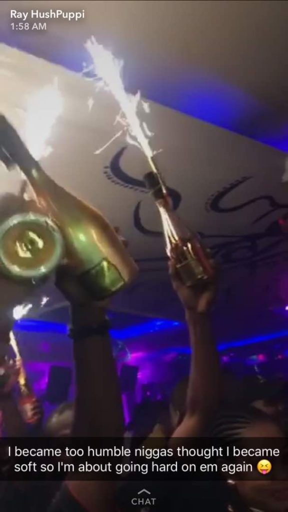 Hushpuppi spends over N2.3 million at a club in Victoria Island (photos)