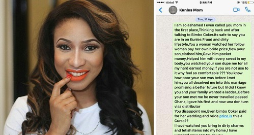 "I Paid My Own Bride Price" - Tonto Dikeh Reveals in Leaked Whatsapp Chat with Her Mother-in-Law