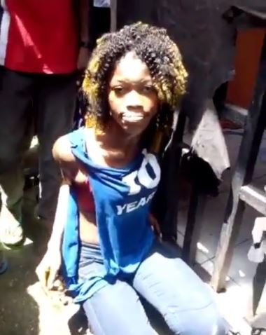 Female Thief Caught Relaxing On Victim's Bed In Port Harcourt. (Video)