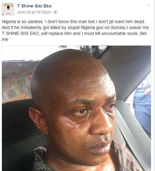 Young Nigerian Threatens To Kill Lots Of People If Billionaire Kidnapper Evans Is Killed (Photo)