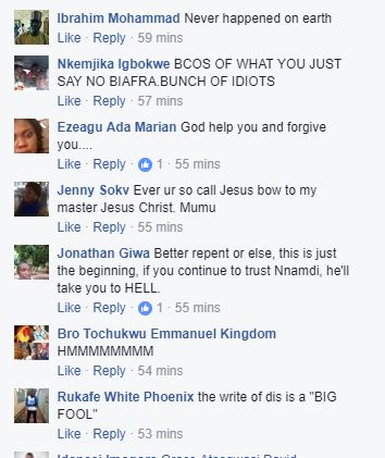 Read This Shocking Thing A Biafran Posted On Facebook
