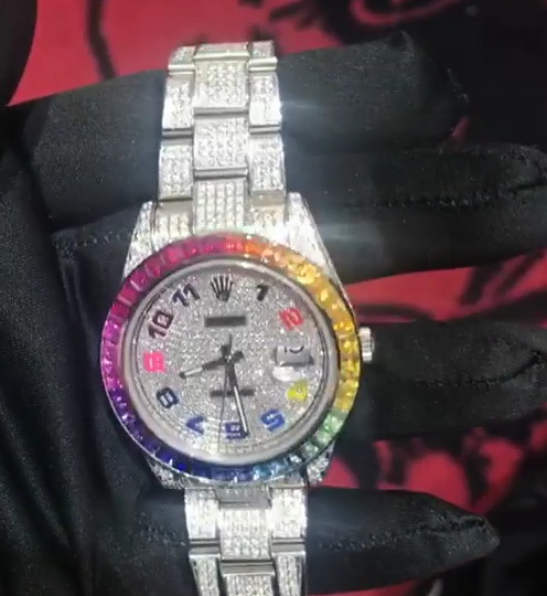 See pictures of the new rainbow diamond Rolex watch worth $1million