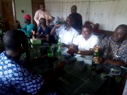 LGA Chairman And Workers In Ekiti State Drink Beer Inside His Office To Celebrate Makarfi's Victory (Photos)