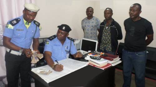 Photos Of Three Police Men Dismissed For Extorting N200,000 From a "Yahoo Boy"