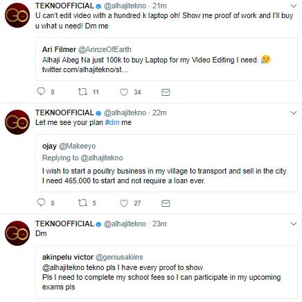 Tekno Gives Out N5million On Twitter