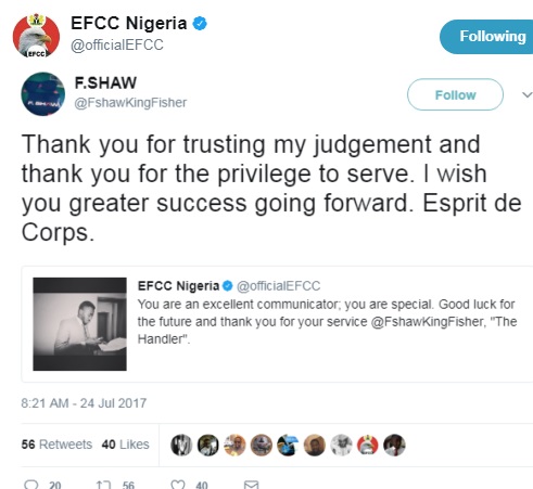 Finally! EFCC reveals the guy behind their Twitter handle (Photo)