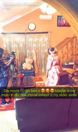 Bobrisky Makes Acting Debut On Set Of Sotayo's New Movie. (Photos)