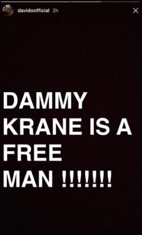 Alleged Credit Card Fraud: Dammy Krane freed, cleared by U.S court, Davido celebrates him