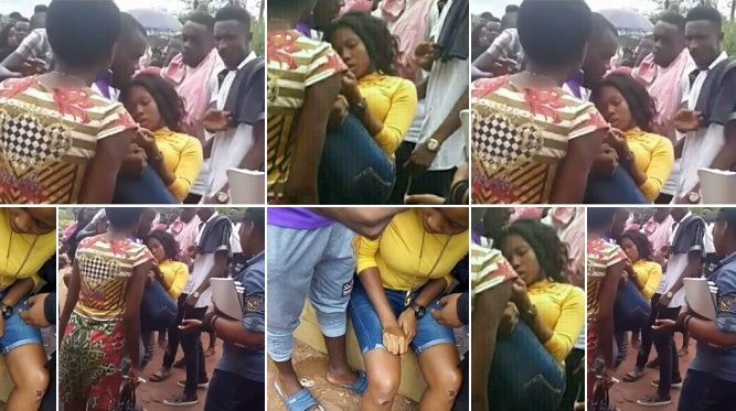 Female student faints after being flogged by a lecturer in Imo State