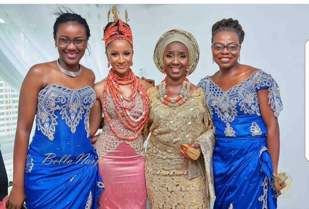 Actress, Adesua Etomi Wellington shows off her stunning mum, sisters and sisters-in-law.