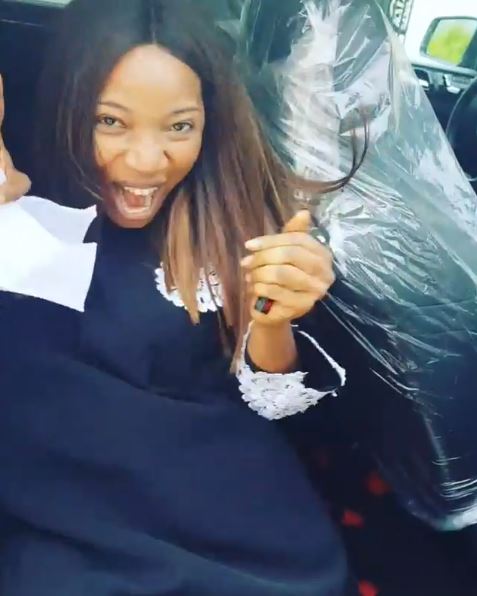 Celebrity blogger, Linda Ikeji acquires brand new Mercedes Benz GLE worth N30million for her younger sister, Sandra. (Photos)