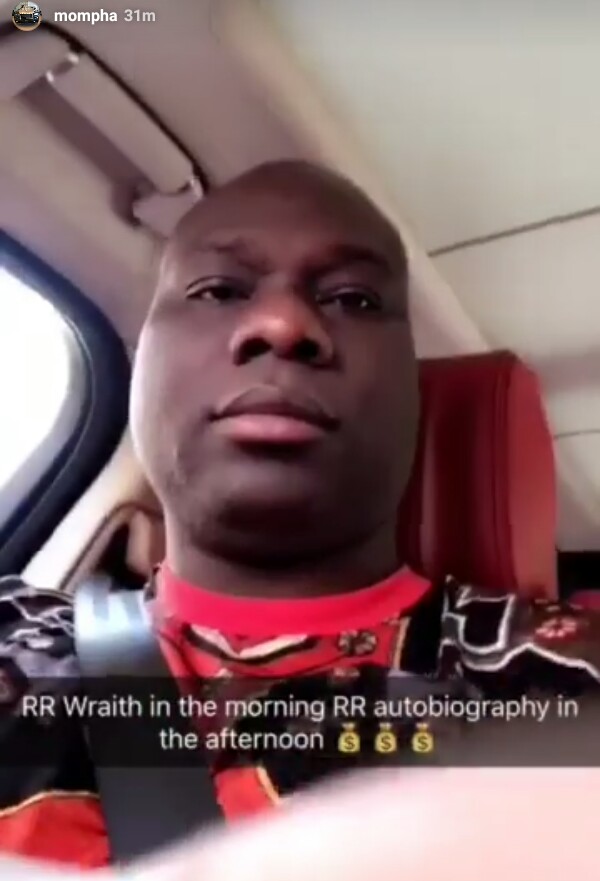 'Rolls Royce Wraith in the morning, Range Rover Autobiography in the afternoon' - Nigerian big boy, Mompha brags on Instagram.